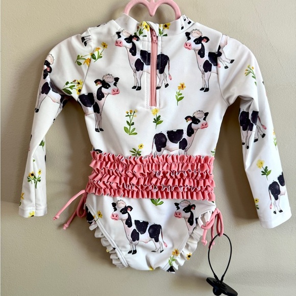Cow Print Baby Swimsuit - Picture 3 of 3